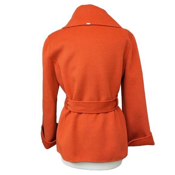 ST. JOHN Cashmere/Angora-Blend Jacket/Coat with Shawl Collar and Belt - Picture 4 of 8